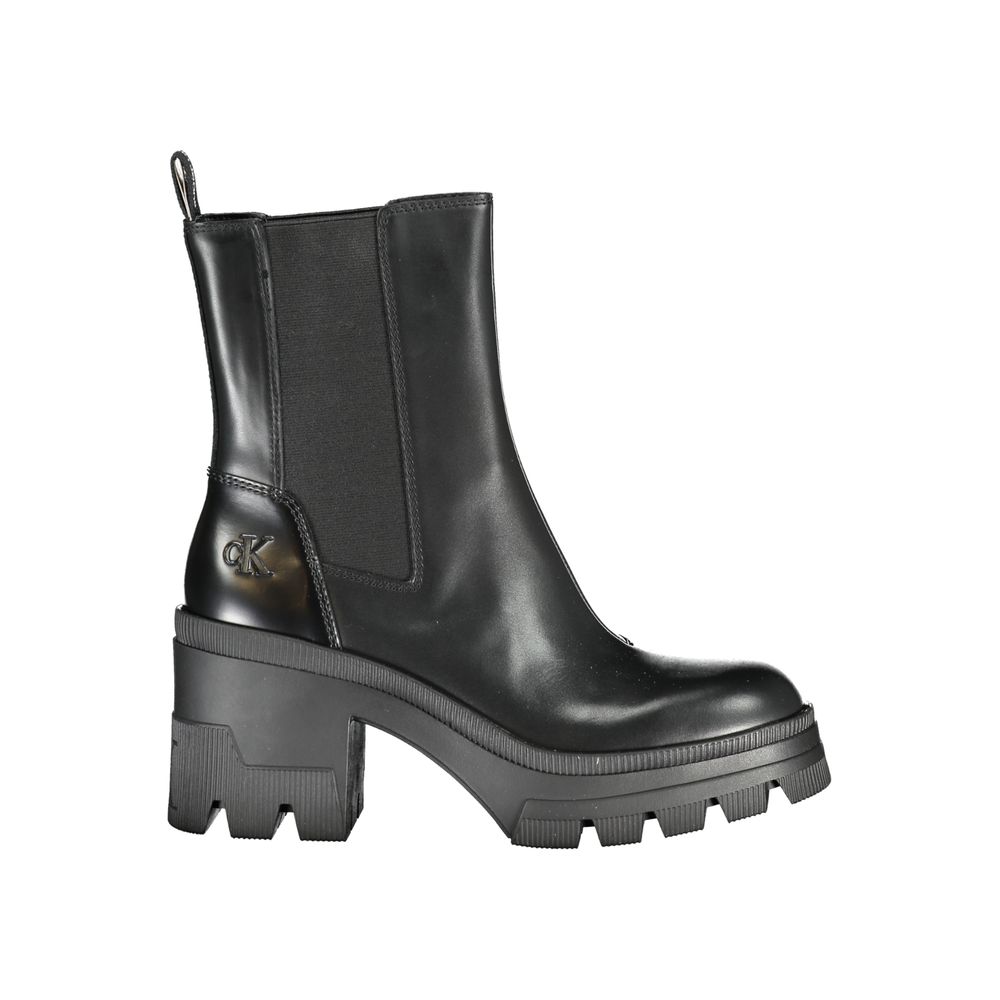 Bottines noires en polyuréthane Calvin Klein