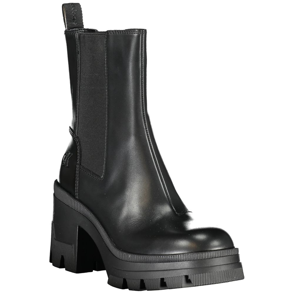 Bottines noires en polyuréthane Calvin Klein
