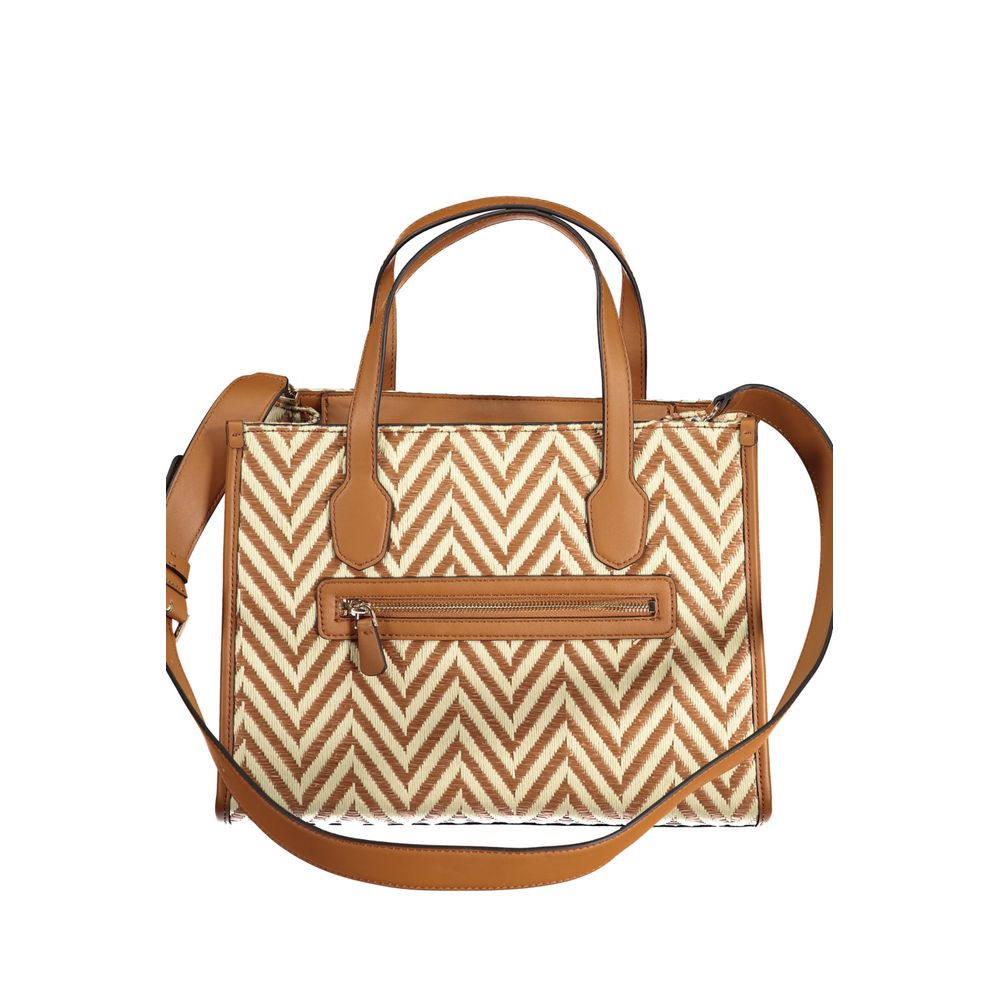 Sac à main en polyester marron Guess