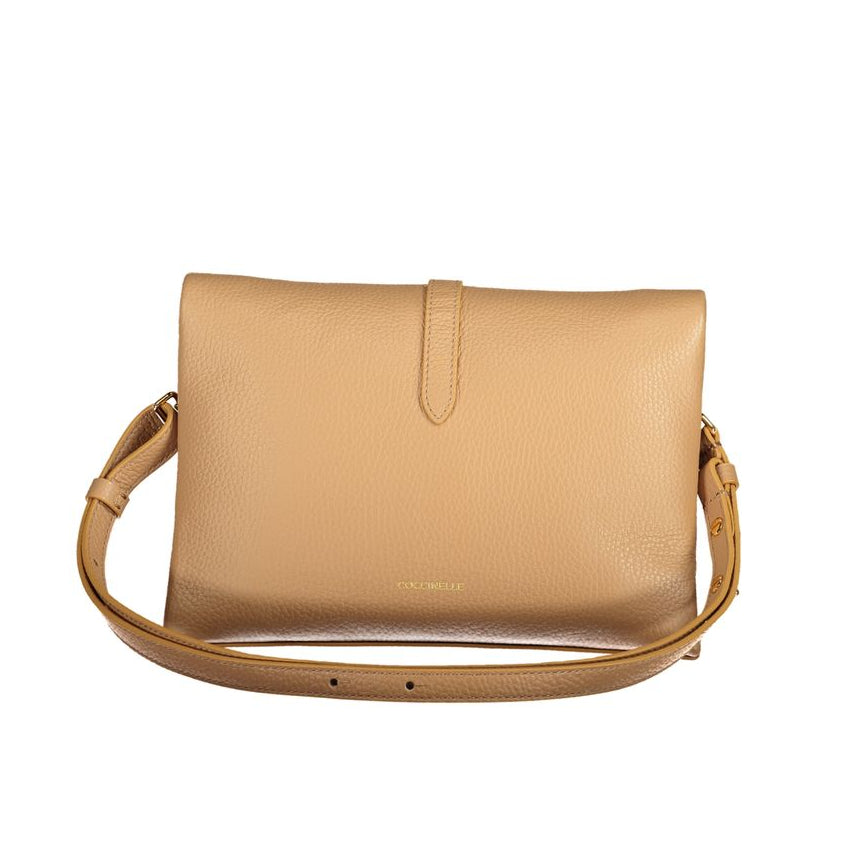Sac bandoulière en cuir marron Coccinelle