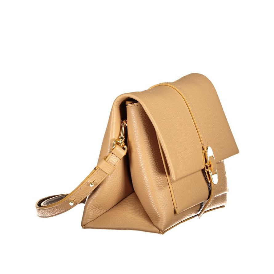 Sac bandoulière en cuir marron Coccinelle