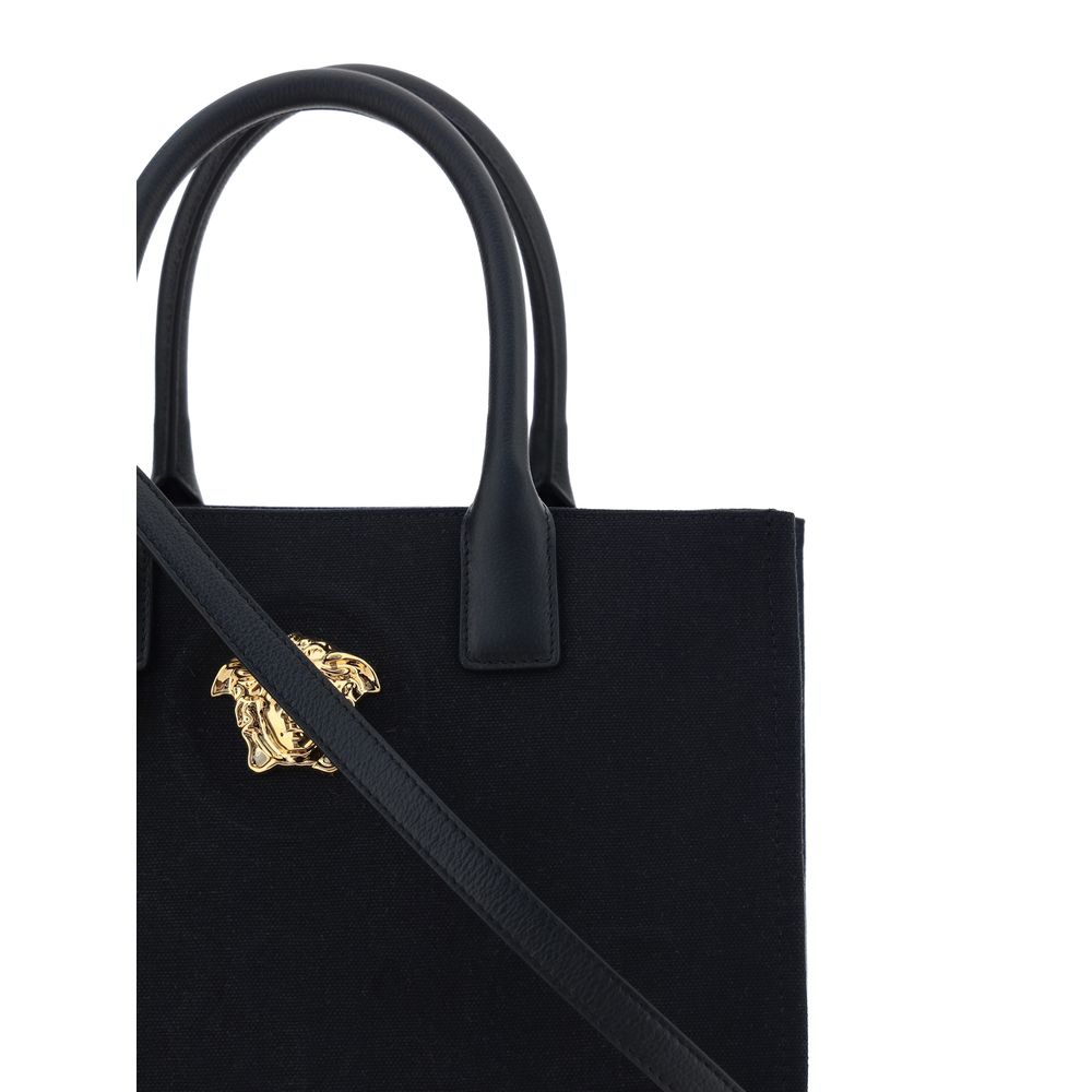 Versace black cotton tote bag