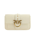 Bolso de hombro Pinko Bos Taurus de piel de becerro blanca
