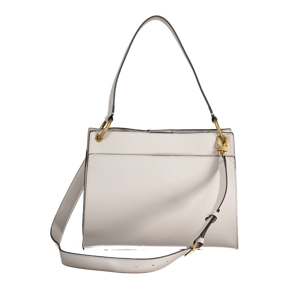 Sac à main en polyuréthane blanc cendré Guess