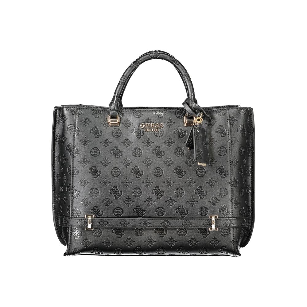 Sac à main en polyuréthane noir Guess