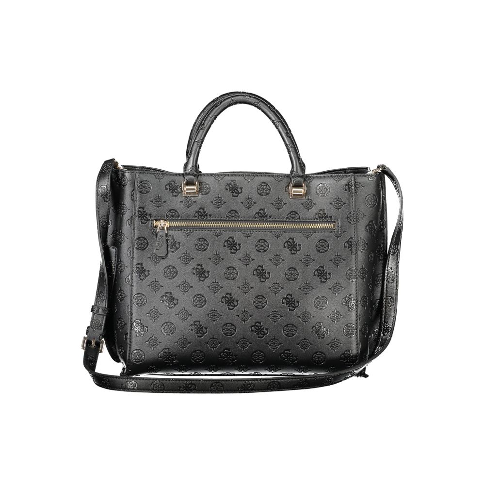 Sac à main en polyuréthane noir Guess