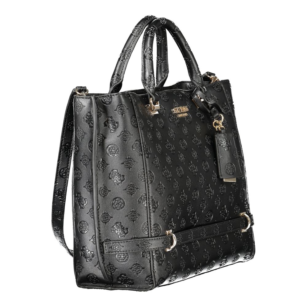 Sac à main en polyuréthane noir Guess