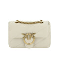 Sac bandoulière Bos Taurus en cuir de veau blanc Pinko