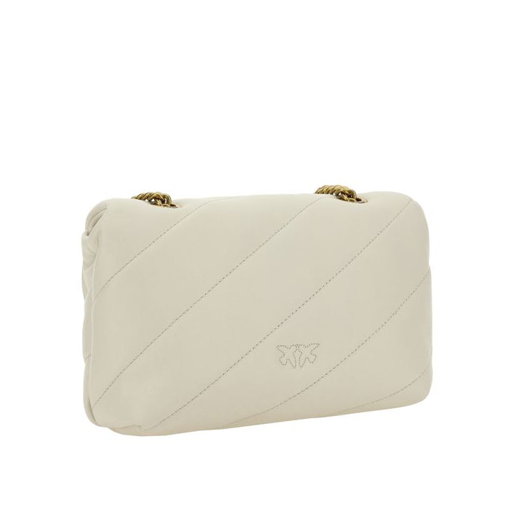 Sac bandoulière Bos Taurus en cuir de veau blanc Pinko