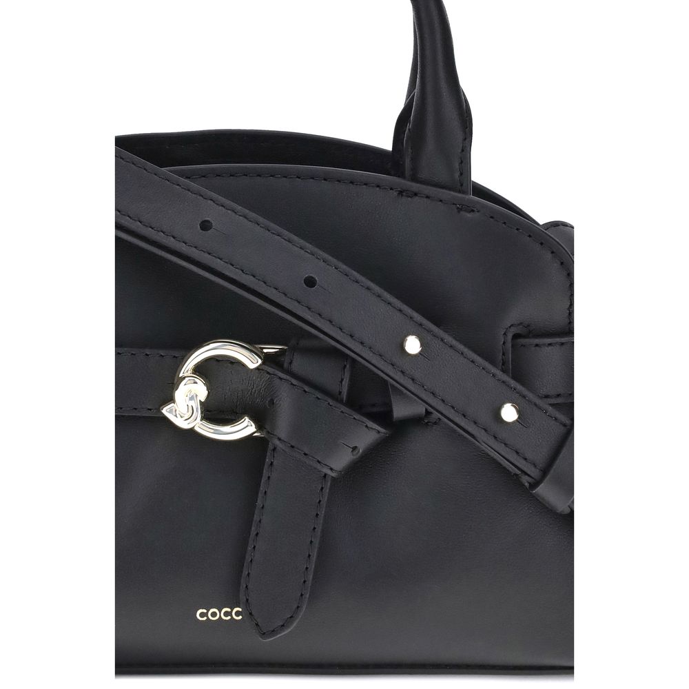 Sac à main Bos Taurus en cuir de veau noir Coccinelle