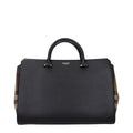 Bolso de mano de cuero negro Burberry
