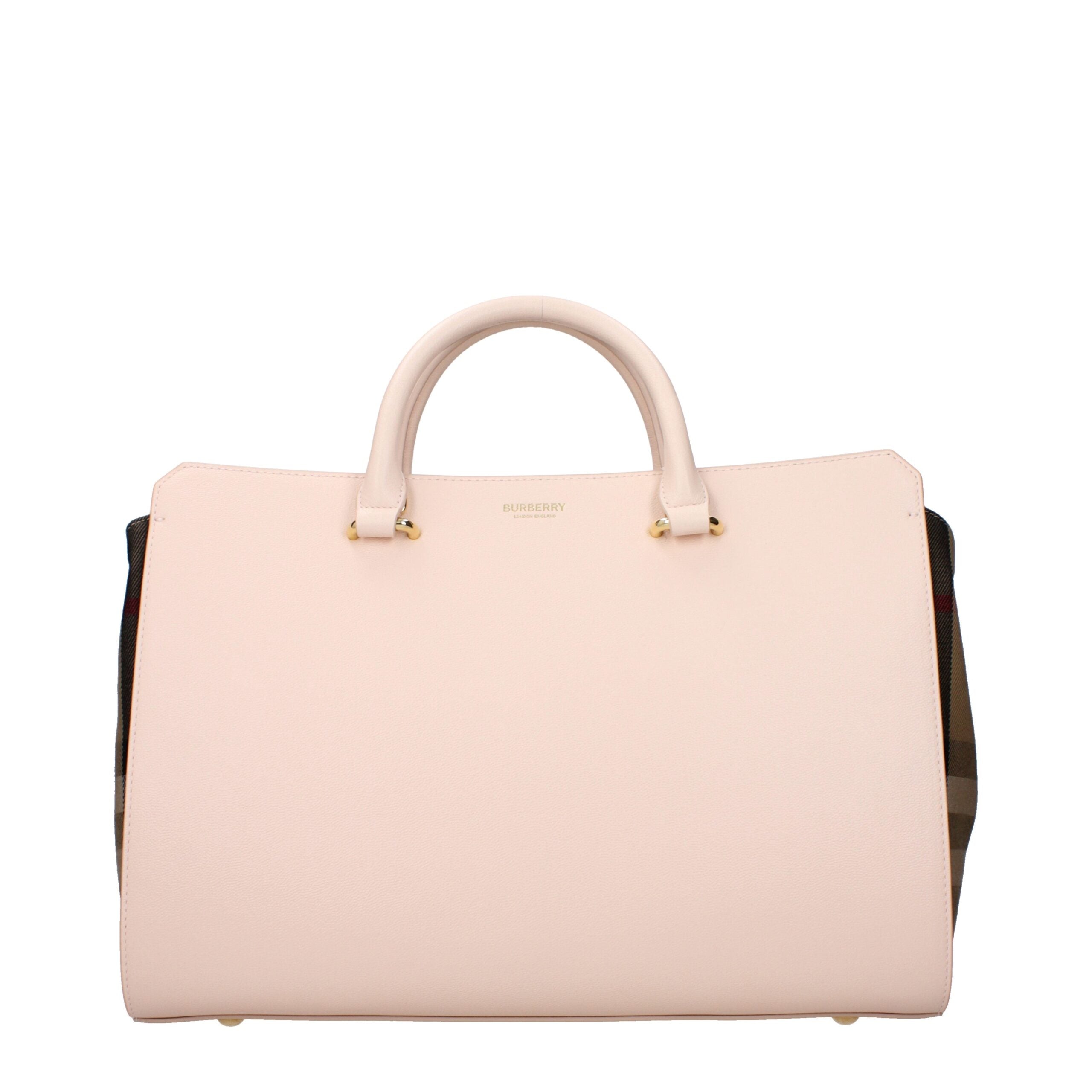 Bolso de mano de cuero rosa Burberry