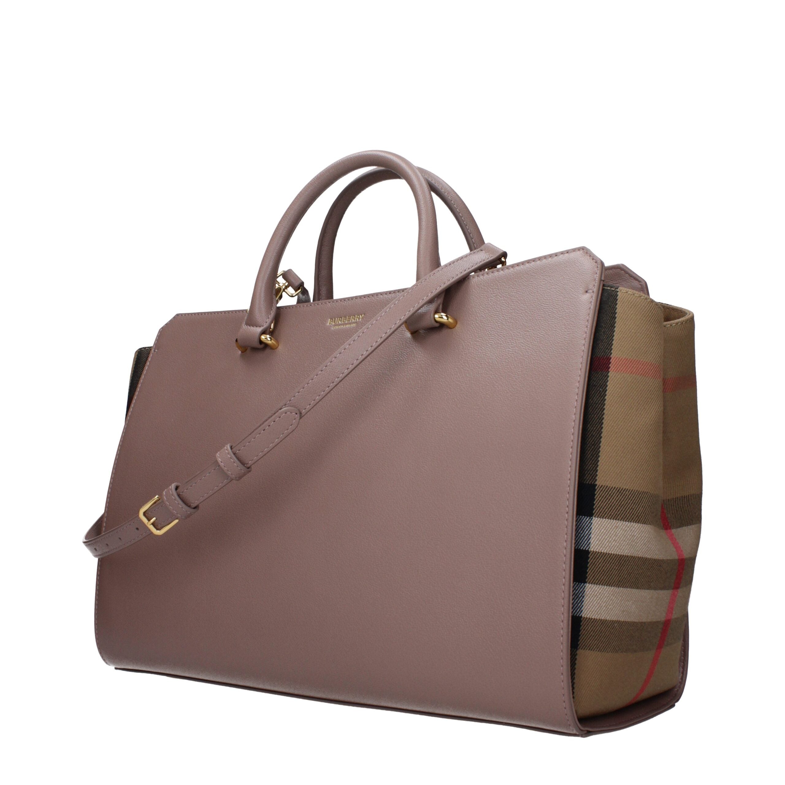 Sac à main en cuir gris Burberry
