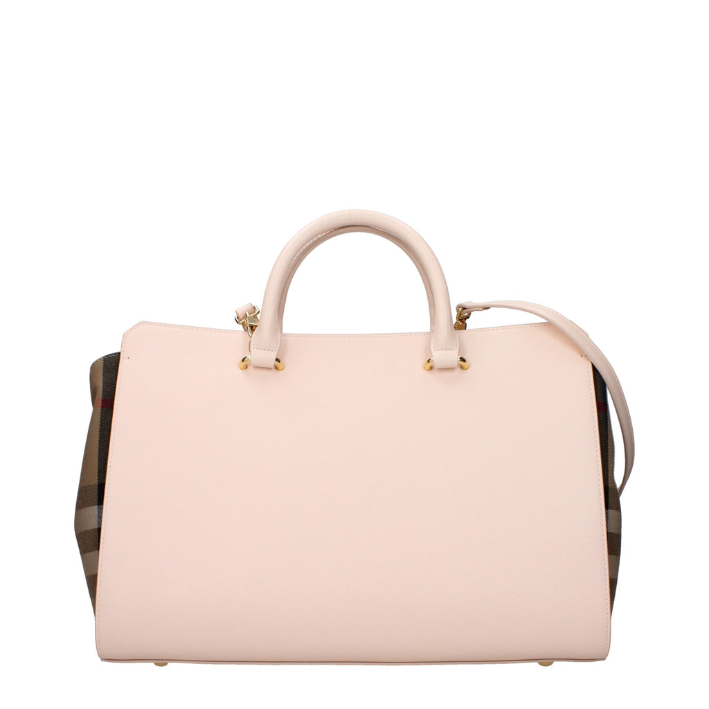 Bolso de mano de cuero rosa Burberry