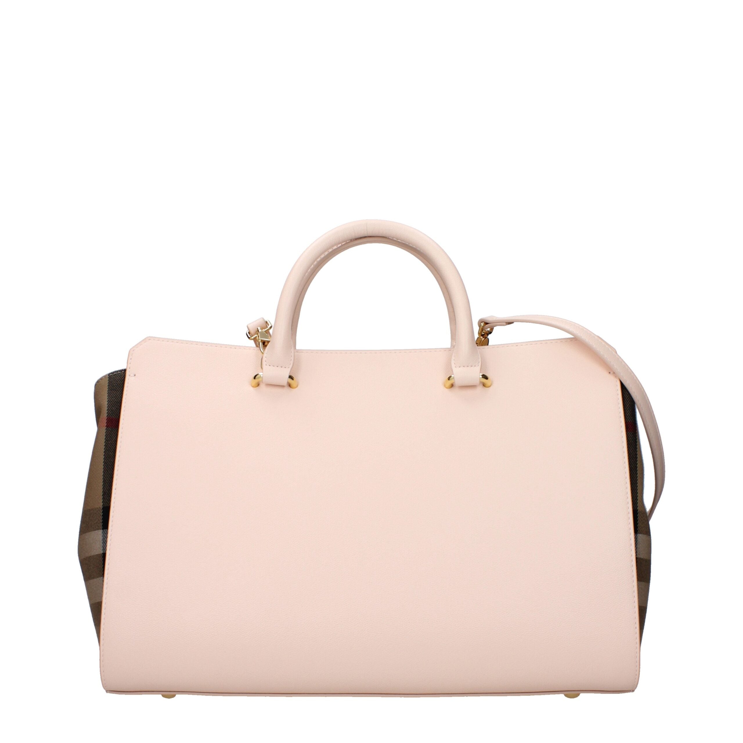 Bolso de mano de cuero rosa Burberry