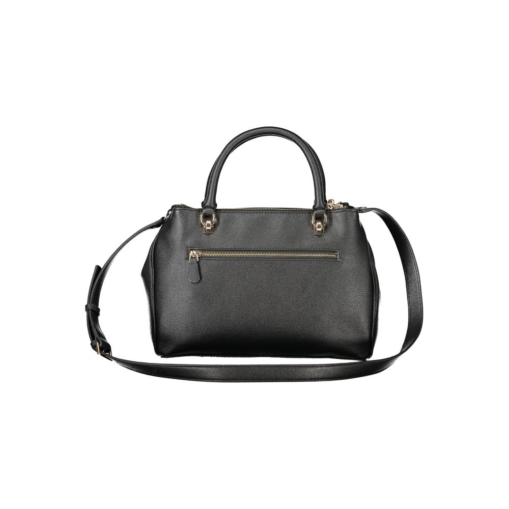 Black polyurethane Guess handbag