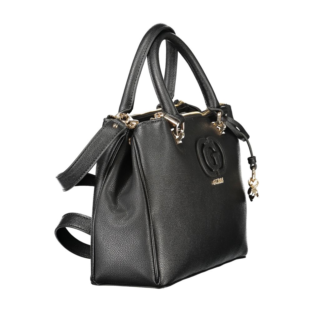 Black polyurethane Guess handbag