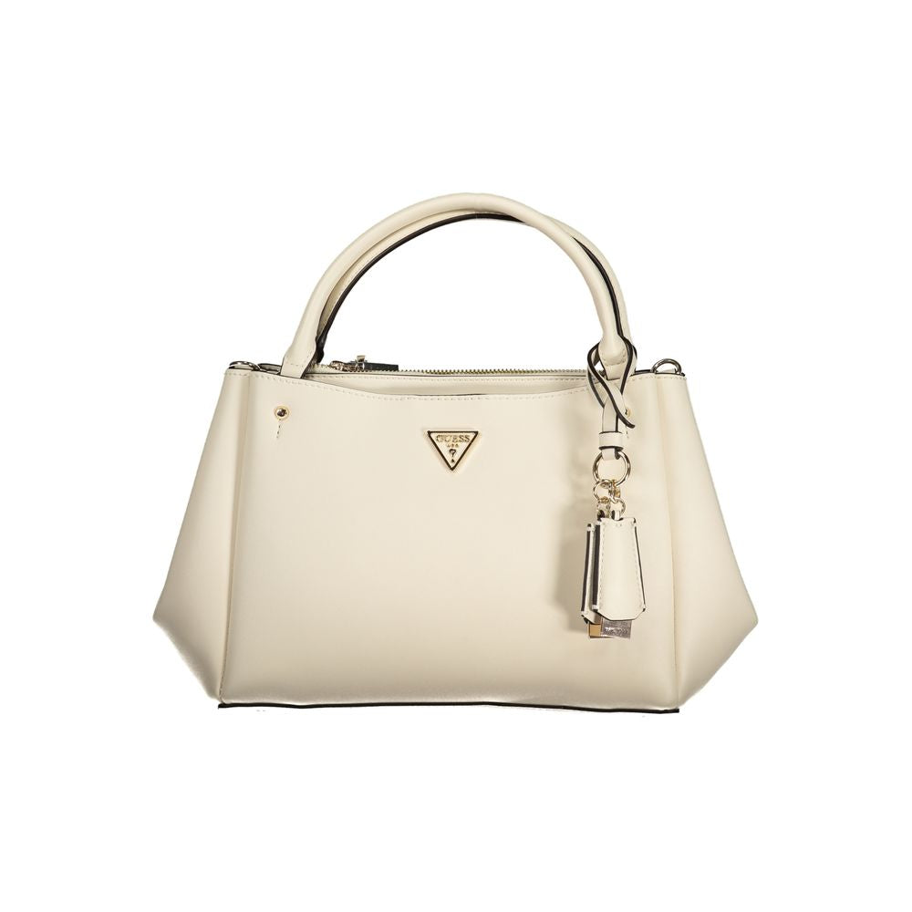 Sac à main en polyuréthane blanc Guess