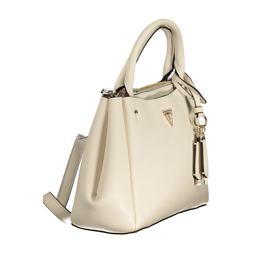 Sac à main en polyuréthane blanc Guess