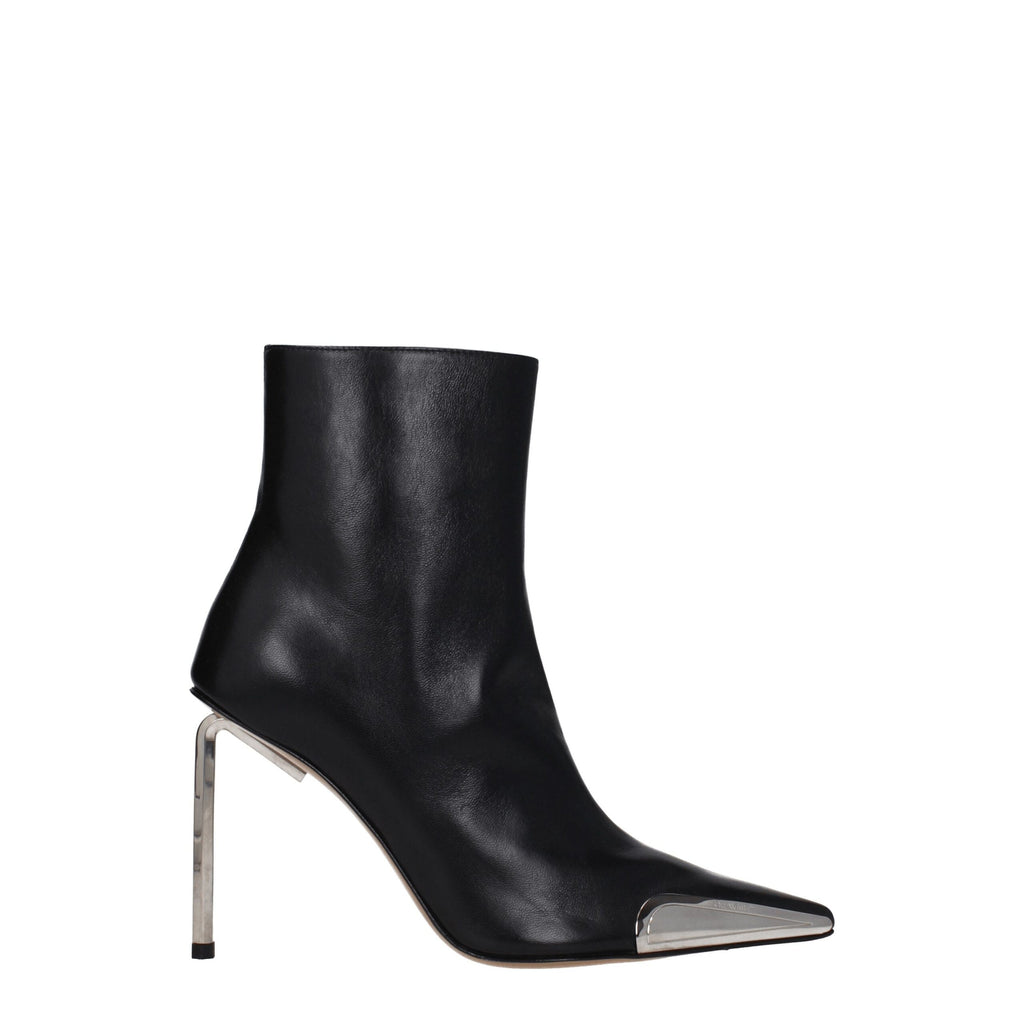 Bottines en cuir noir Off-White