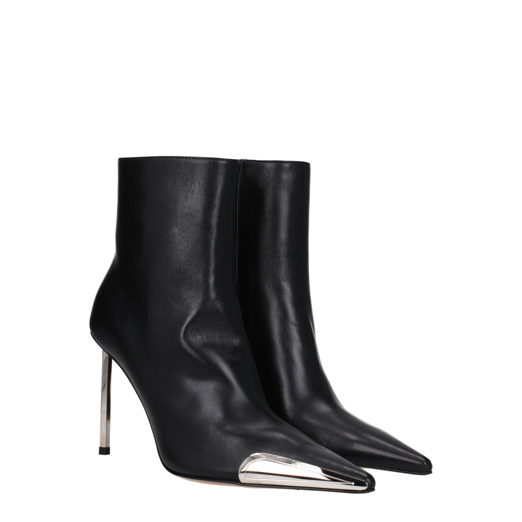 Bottines en cuir noir Off-White