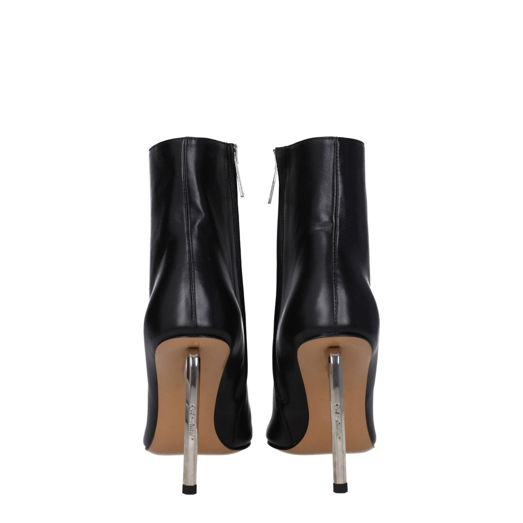 Bottines en cuir noir Off-White