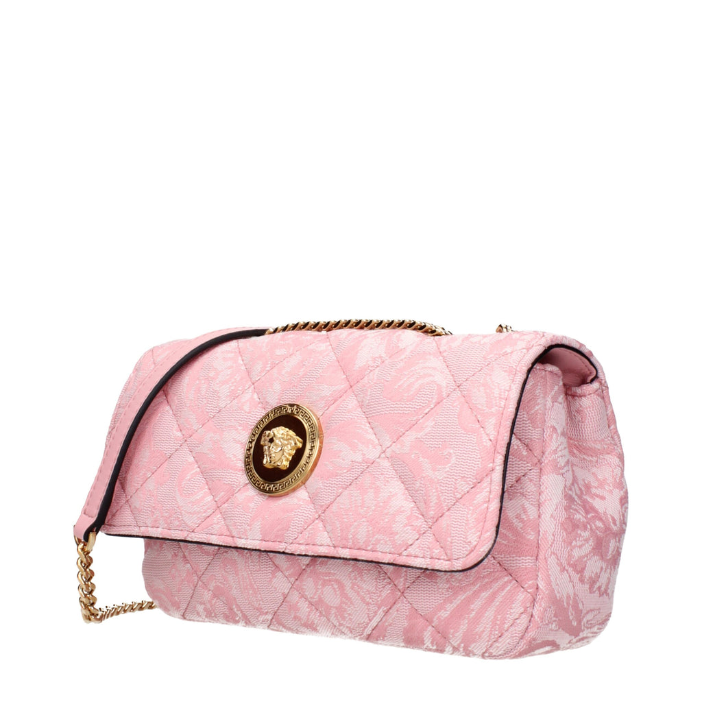 Sac bandoulière en tissu rose Versace