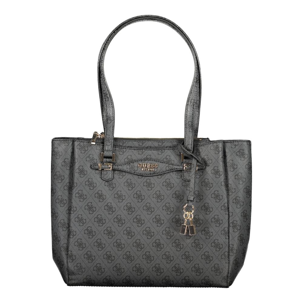 Sac à main en polyuréthane noir Guess