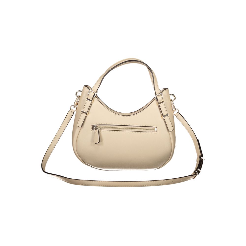 Sac à main en polyuréthane beige Guess