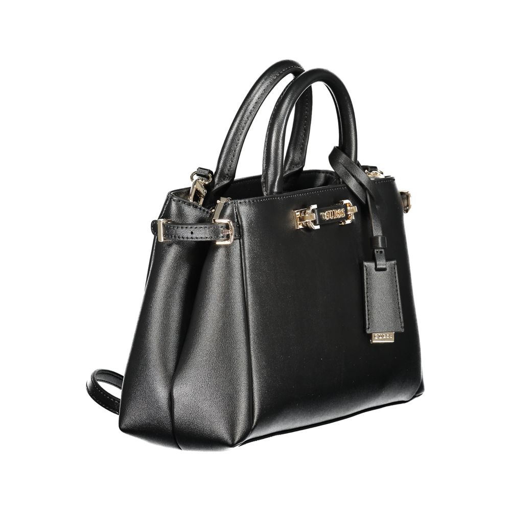 Sac à main en polyuréthane noir Guess