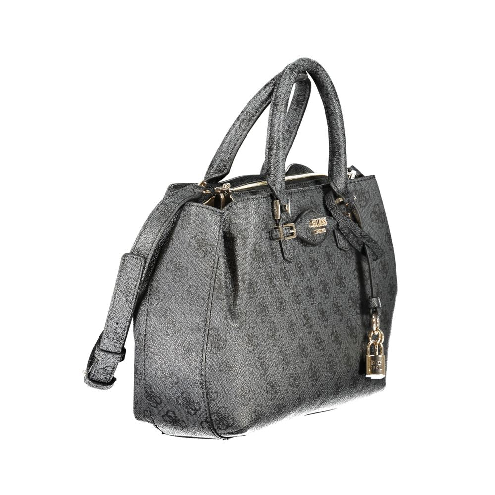 Sac à main en polyuréthane noir Guess