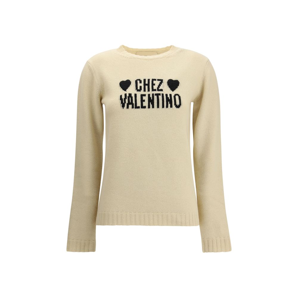 Pull en laine beige Valentino