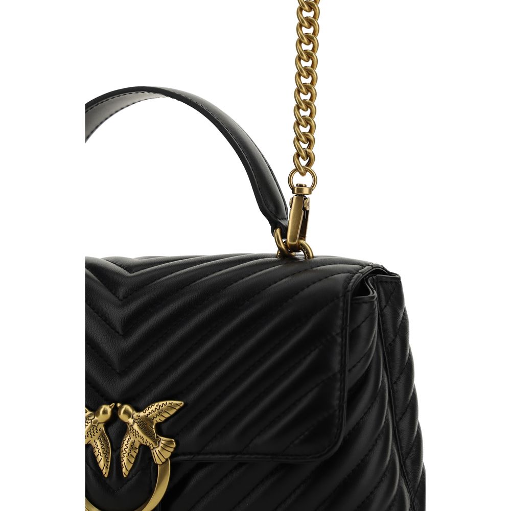 Sac à main Bos Taurus en cuir de veau noir Pinko