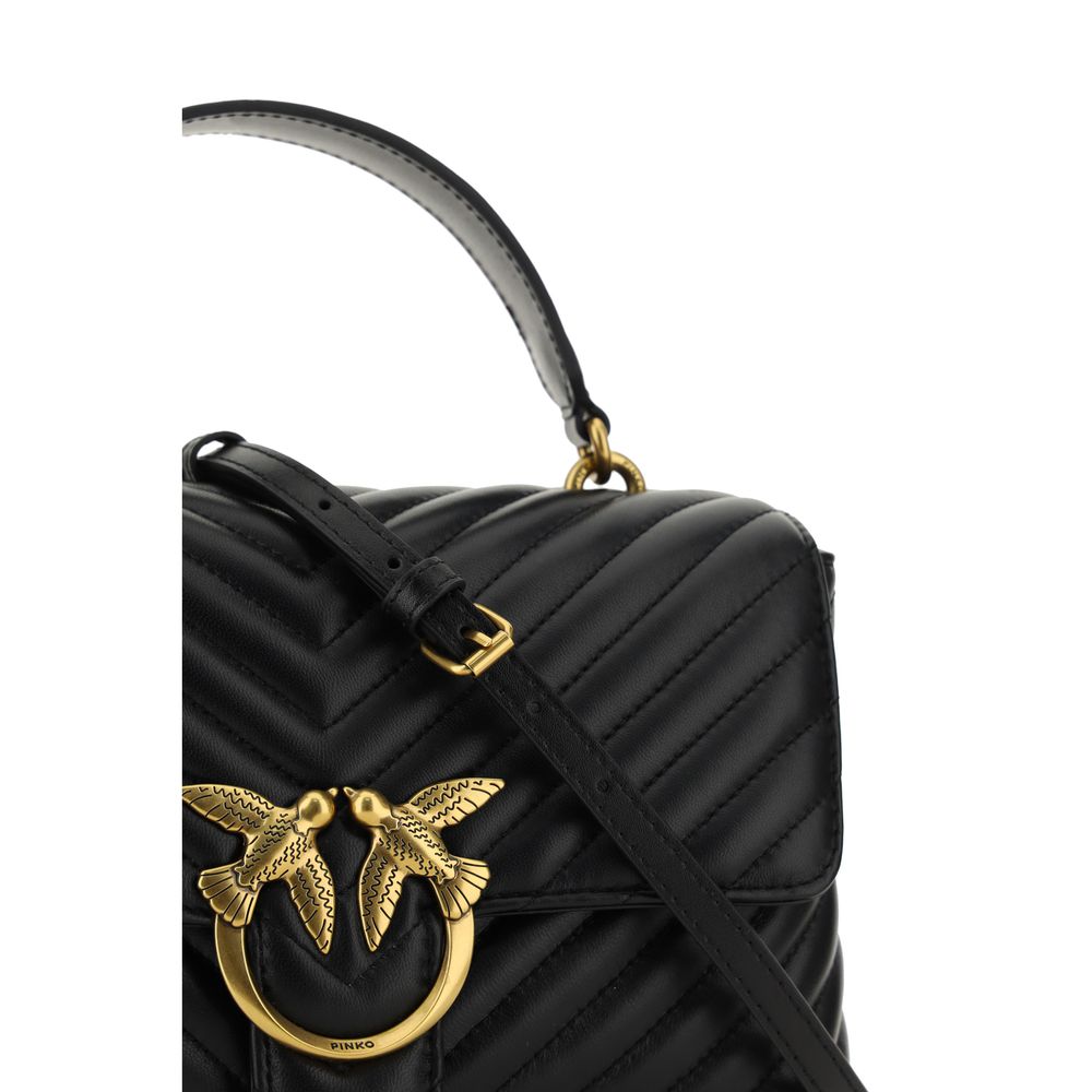 Sac à main Bos Taurus en cuir de veau noir Pinko
