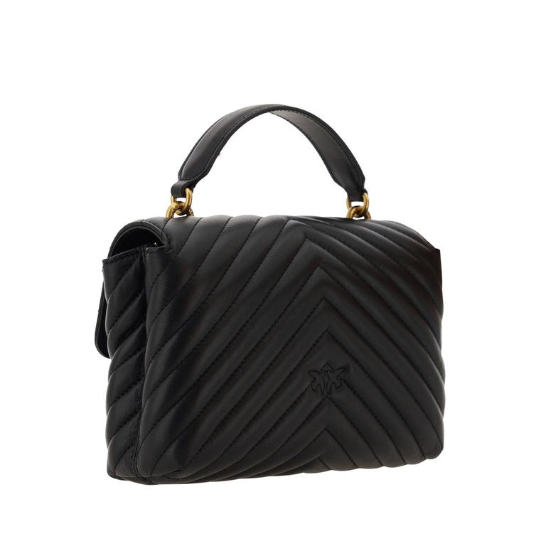 Bolso Bos Taurus en piel de becerro negra de Pinko