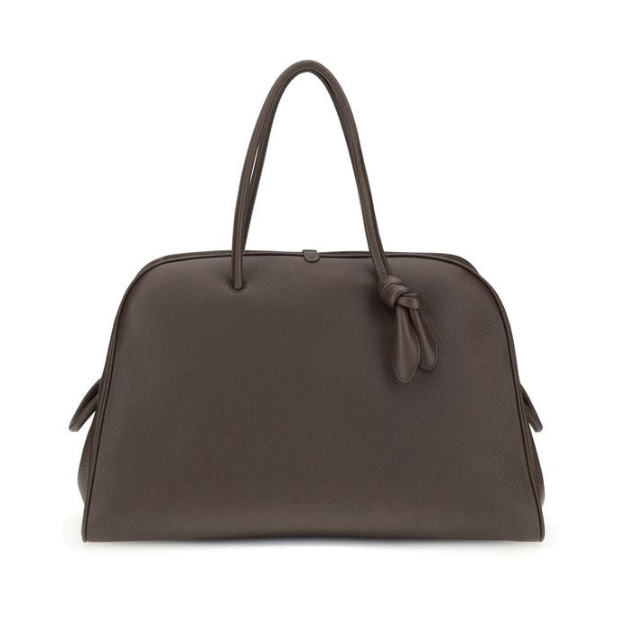 Sac à main Bos Taurus en cuir de veau marron Jacquemus