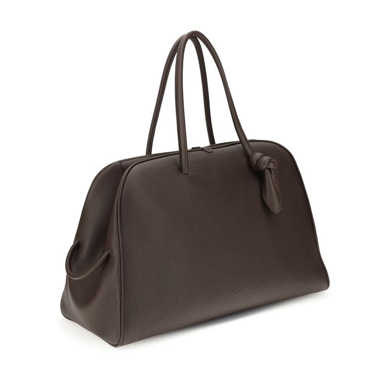 Sac à main Bos Taurus en cuir de veau marron Jacquemus