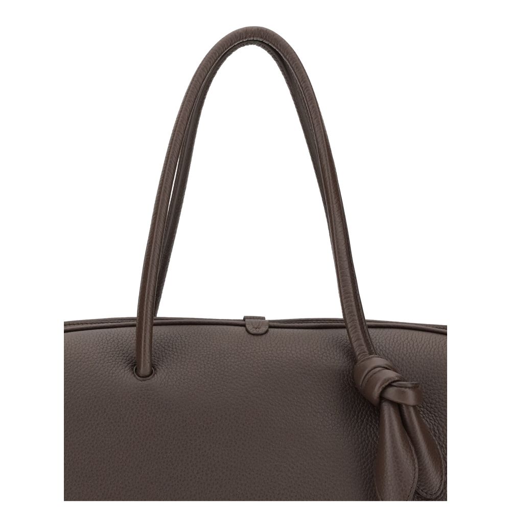 Sac à main Bos Taurus en cuir de veau marron Jacquemus