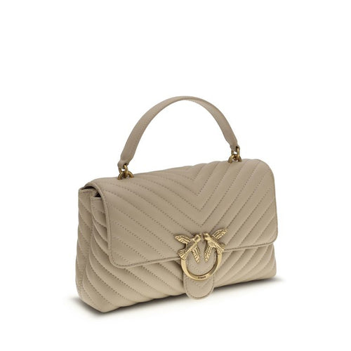 Bolso Bos Taurus de piel de becerro beige Pinko