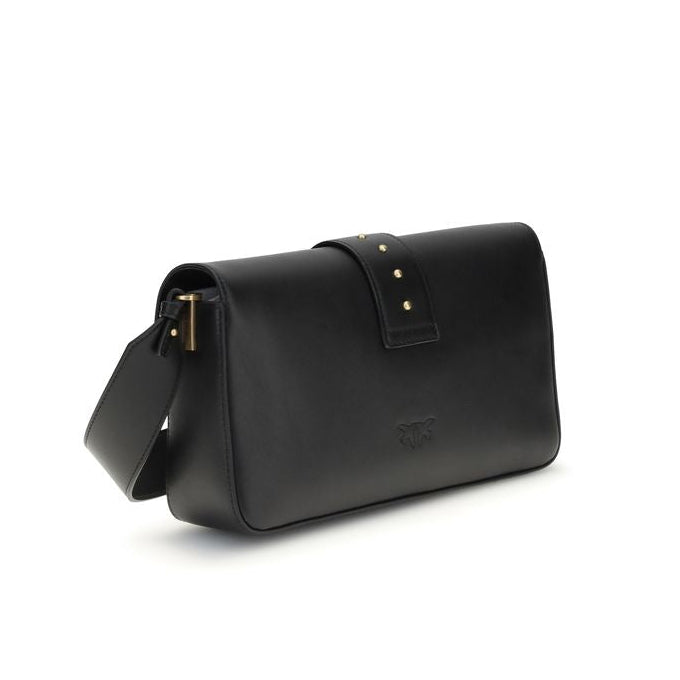 Sac bandoulière en cuir noir Pinko