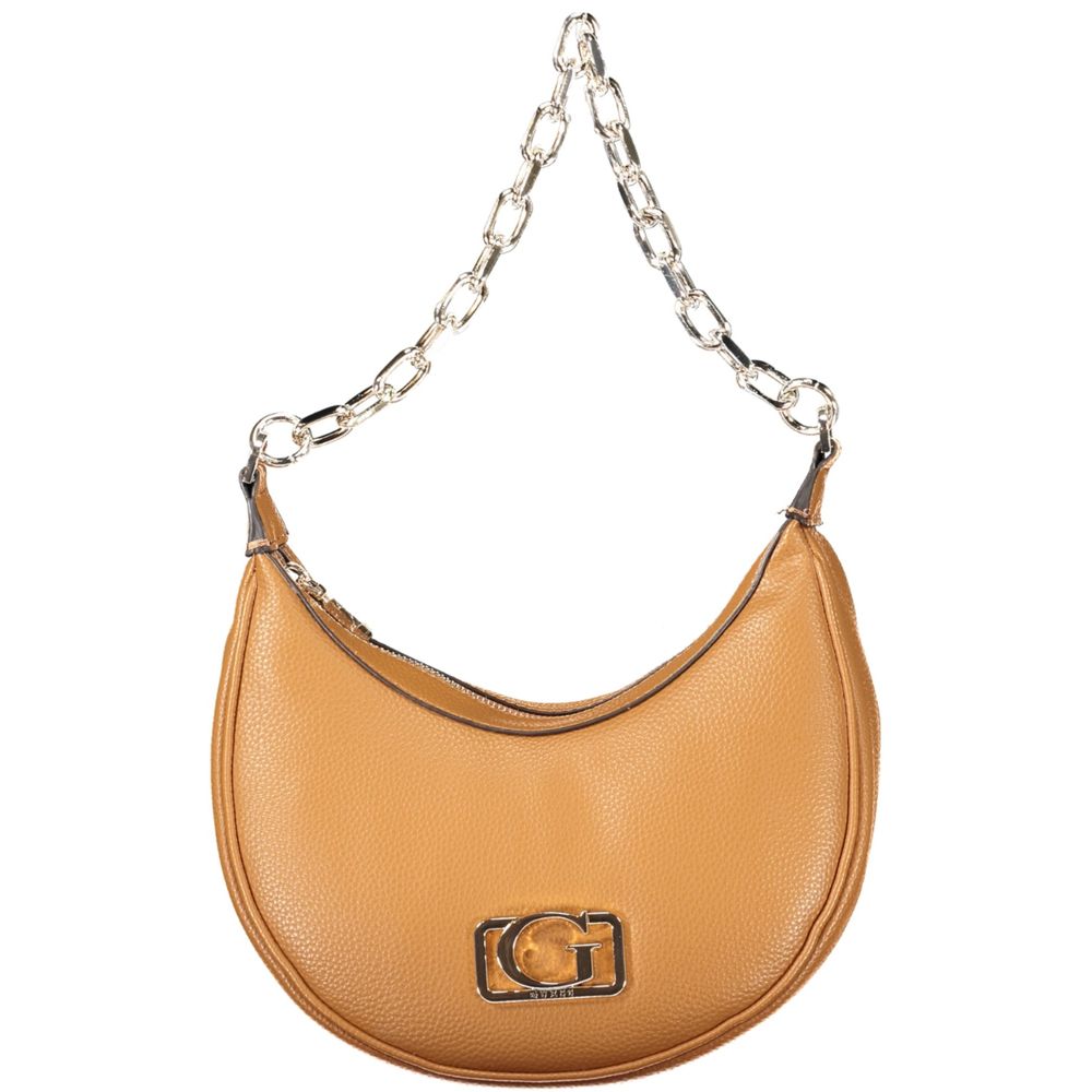 Sac à main en polyuréthane marron Guess