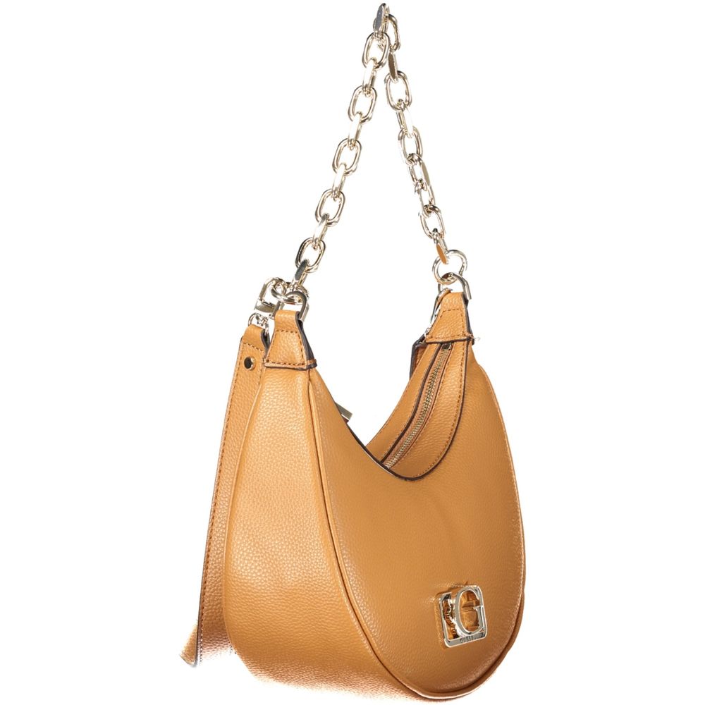 Sac à main en polyuréthane marron Guess