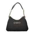Bolso de mano negro de poliéster Guess