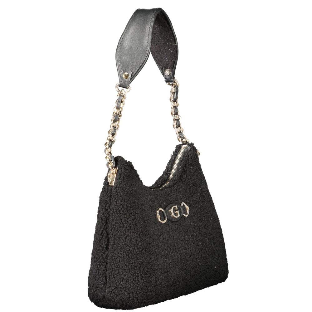 Bolso de mano negro de poliéster Guess