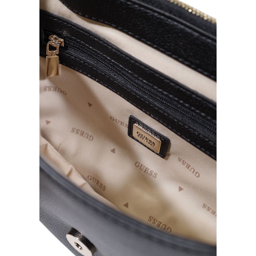Sac bandoulière en polyéthylène noir Guess