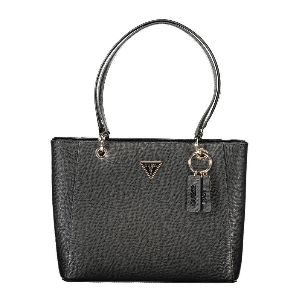 Sac à main en polyuréthane noir Guess