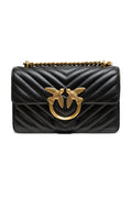 Black Leather Love One Mini Shoulder Bag Pinko