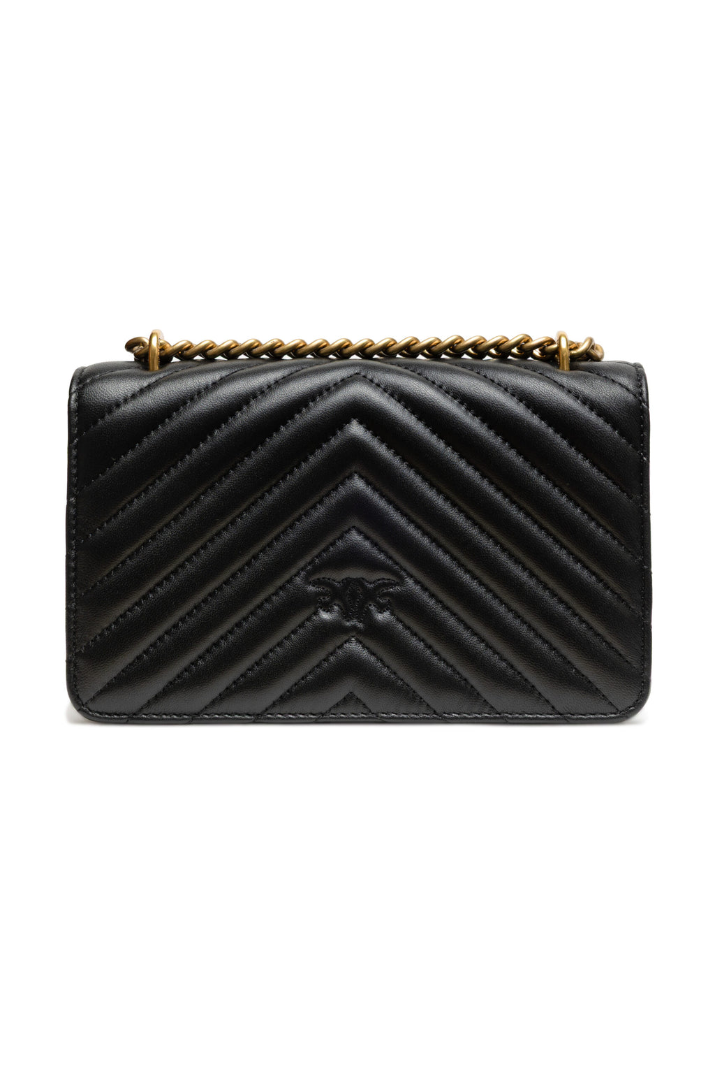 Black Leather Love One Mini Shoulder Bag Pinko