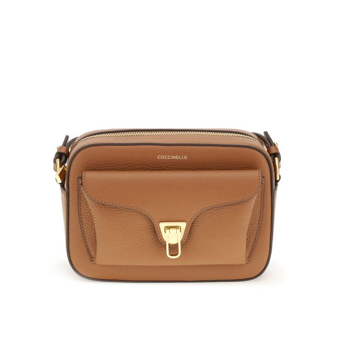 Sac bandoulière Bos Taurus en cuir de veau marron Coccinelle