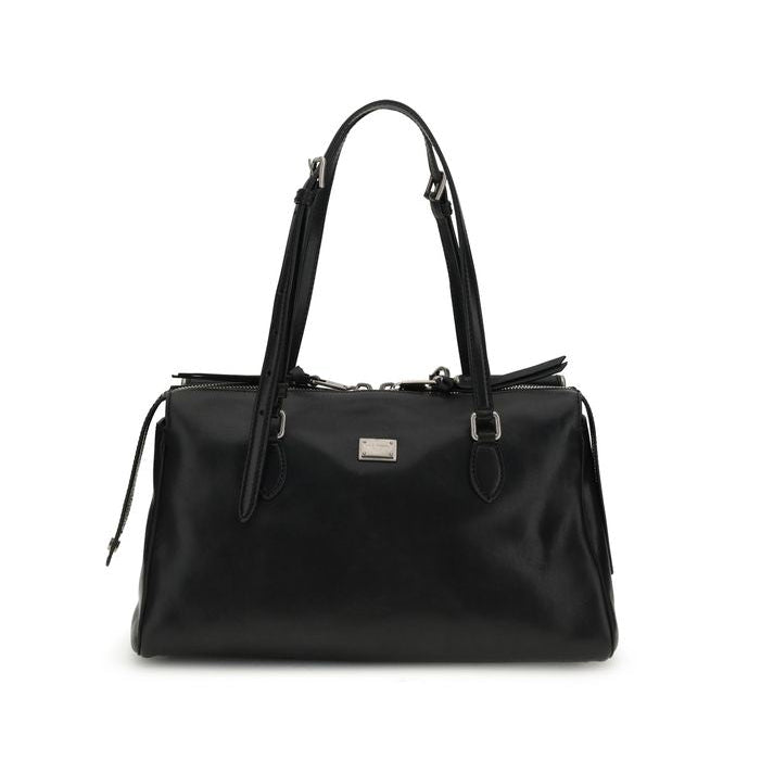 Sac à main Bos Taurus en cuir de veau noir Dolce&Gabbana